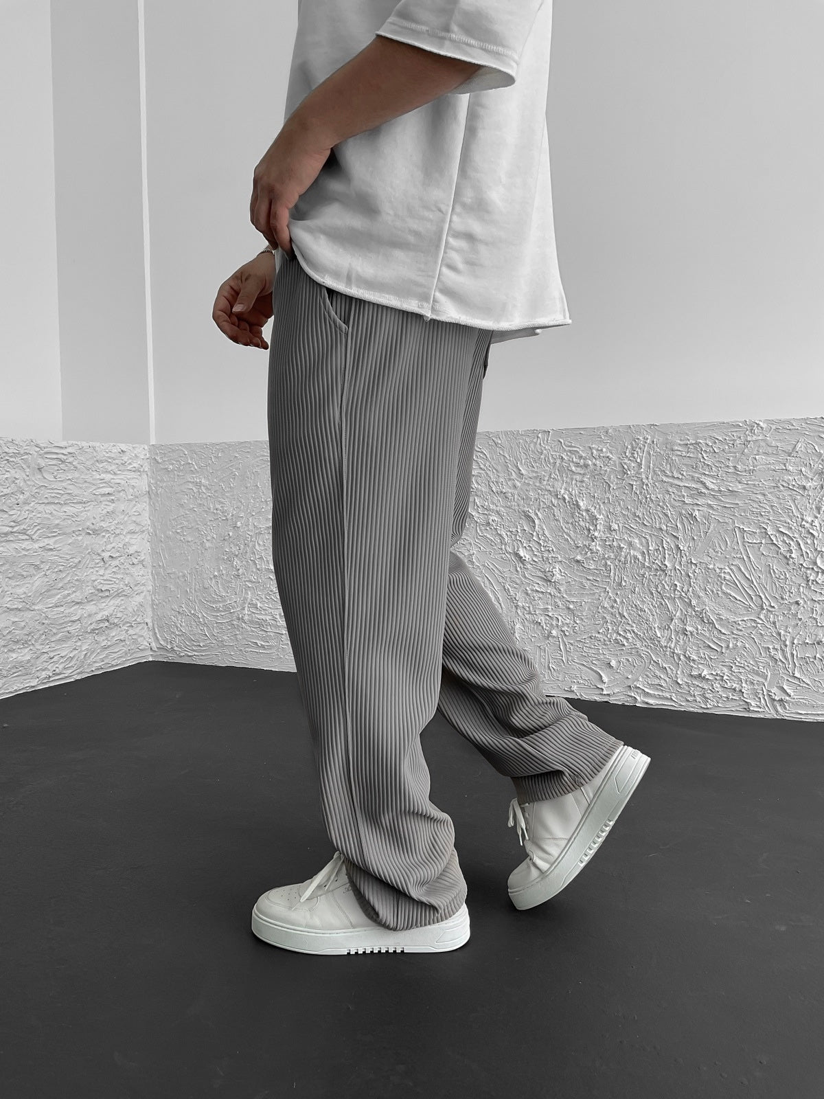Pantalón Confort En Spandex Cotelé