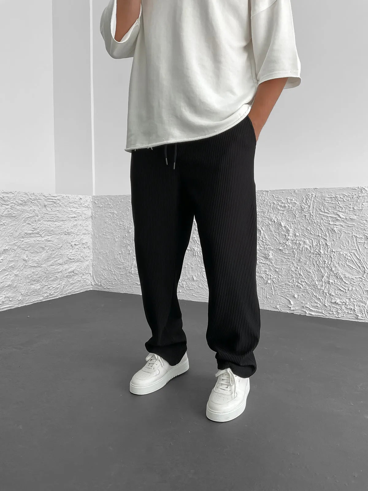 Pantalón Confort En Spandex Cotelé
