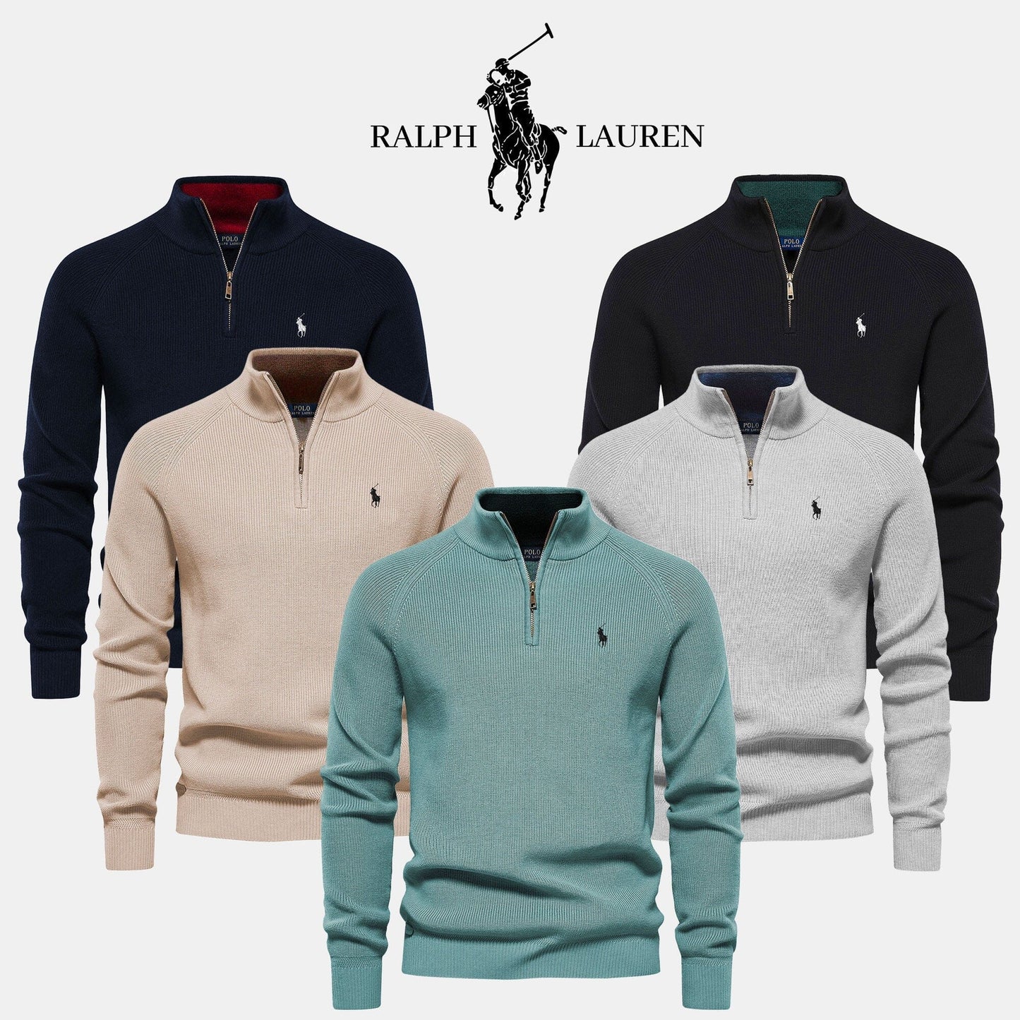 R&L Zip Neck Sweater (CLEARANCE) - Limited Stock