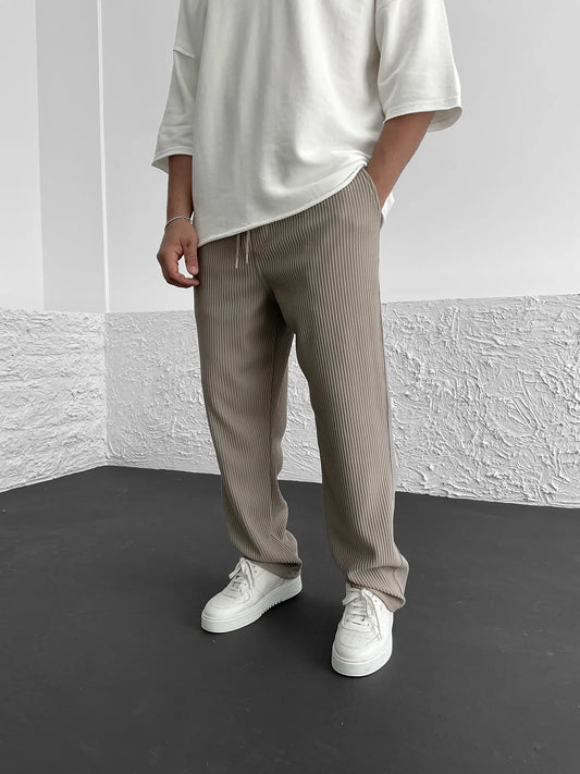 Pantalón Confort En Spandex Cotelé