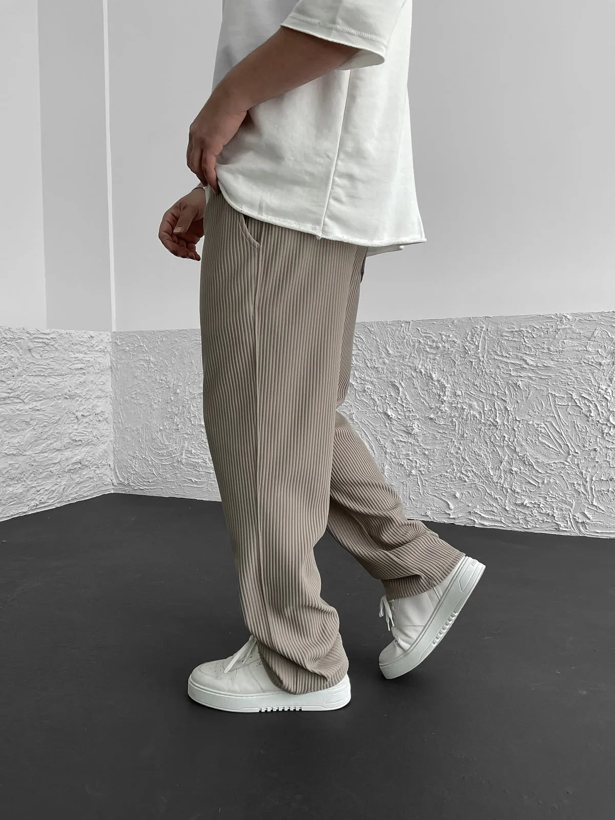 Pantalón Confort En Spandex Cotelé