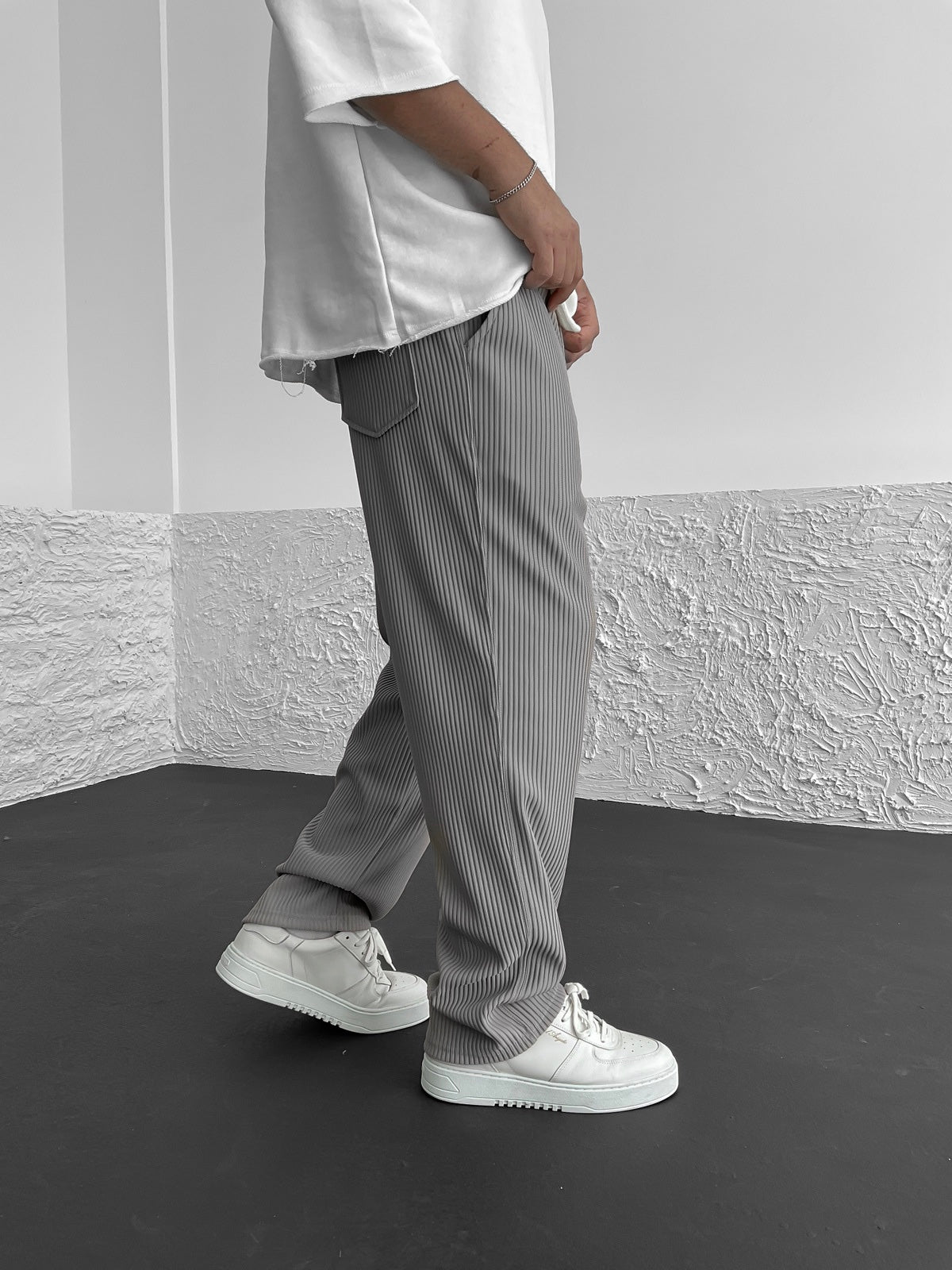Pantalón Confort En Spandex Cotelé